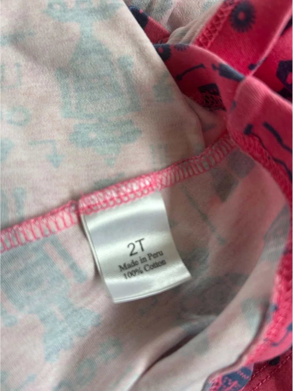 Piccolina 100% CottonTiered Robot Print Dress Size 2T